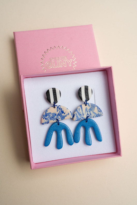 kolczyki z masy plastycznej Wiszące kolczyki Henri Matisse
