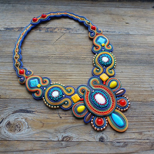 Amiya- etniczny naszyjnik sutasz Mró Soutache