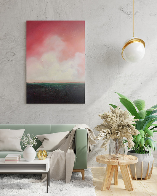 obrazy Niebo, które mamy wspólne  // duży obraz olejny 70x100cm
