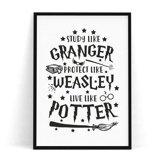Plakat dziecięcy LIVE LIKE POTTER - HARRY POTTER trochę na ścianę