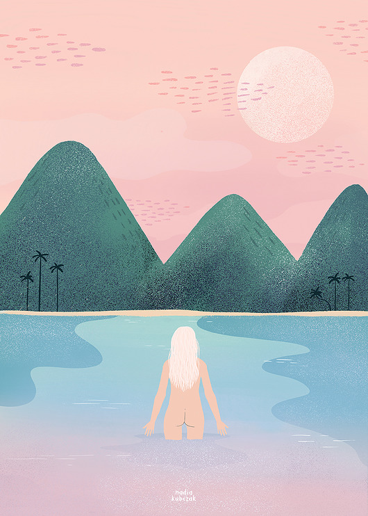 Plakat hawaii water nadia kubczak