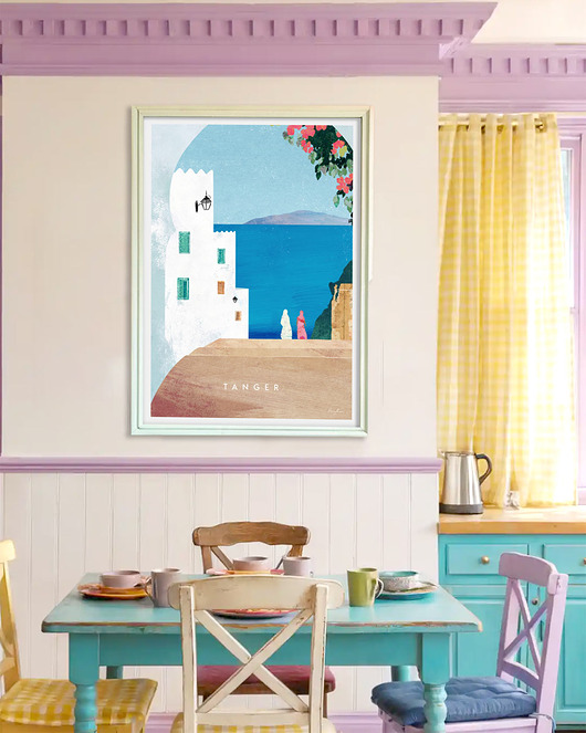 plakaty Maroko Tanger - widok przez bramę - plakat fine art