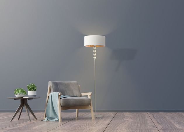 Lampa BERMUDY GOLD podłogowa do salonu LYSNE