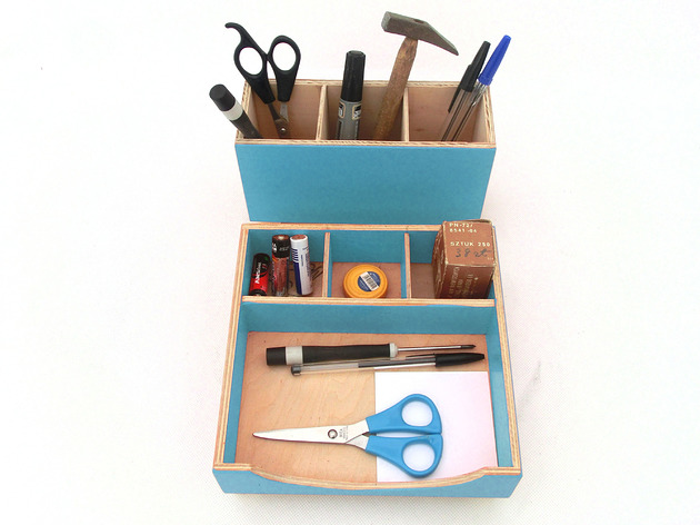 Organizer biurkowy - zestaw na biurko Clock Wood Studio