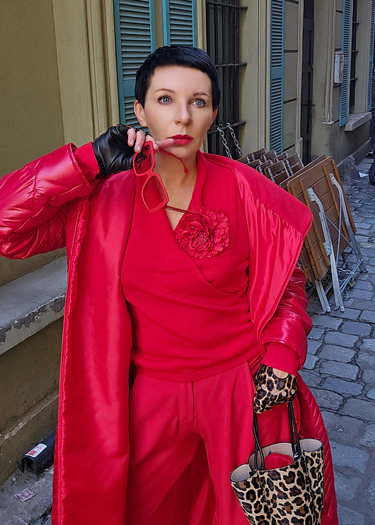 swetry damskie  New SWETER RED 100%WOOL