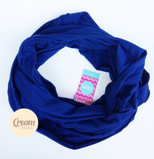 Grannatowy szal- komin z dzianiny  Cream