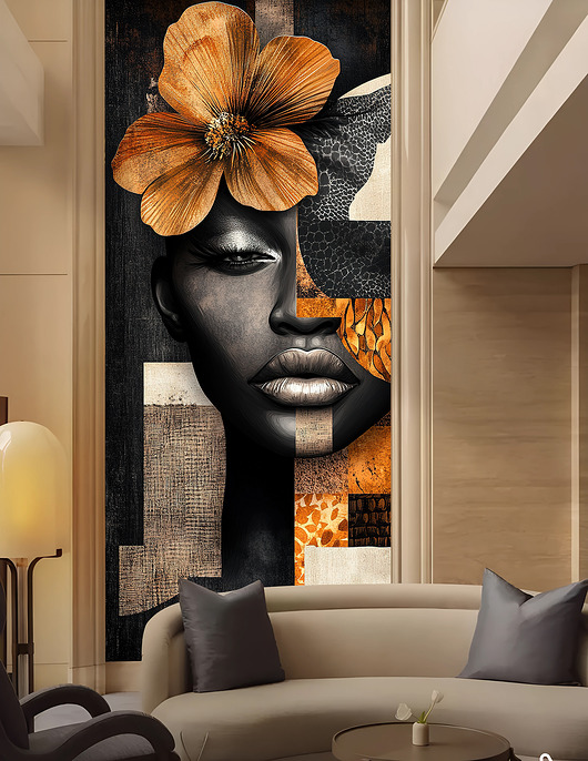 tapety i naklejki ścienne Tapeta -  Portret czarnej kobiety