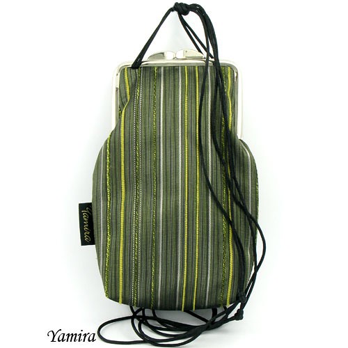 torebka :: stripped green taffeta :: yamira
