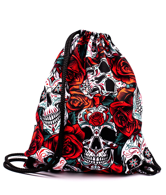 torebki, worki i plecaki dziecięce Worek Plecak Wodoodporny DR.CROW Skull Tatoo