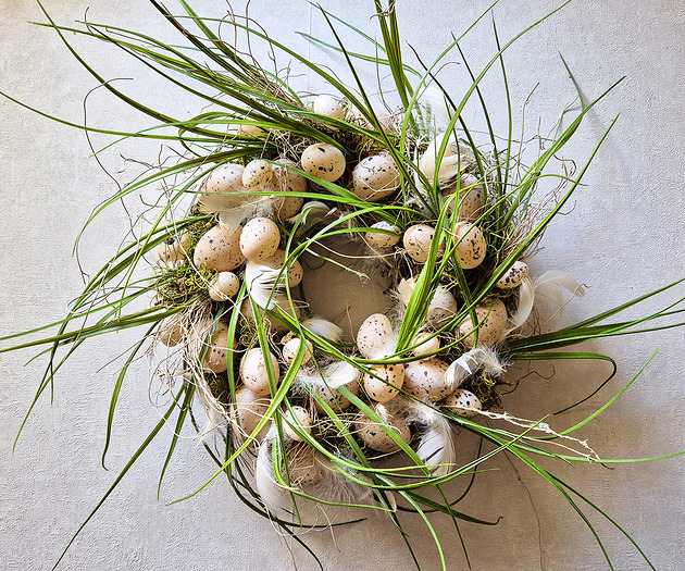 wianki wielkanocne Wianek z trawami