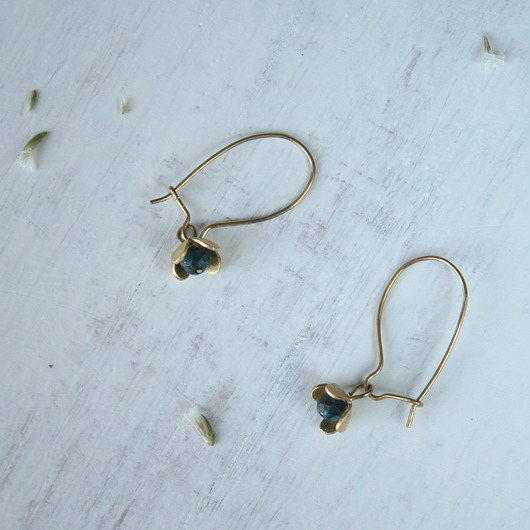 kolczyki wire wrapping Kolczyki-kwiatki