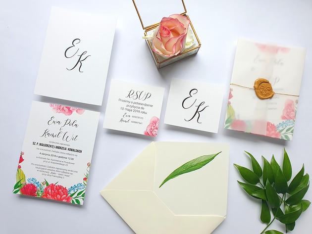 Zaproszenia ślubne Seria Peony FD2 FarrowDesign