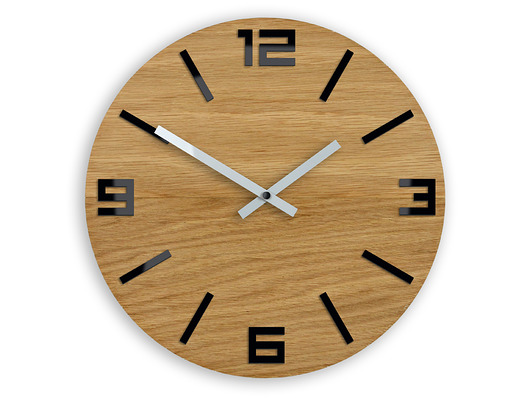 Zegar ścienny Dąb Arabic  Czarny 33,5 cm ModernClock