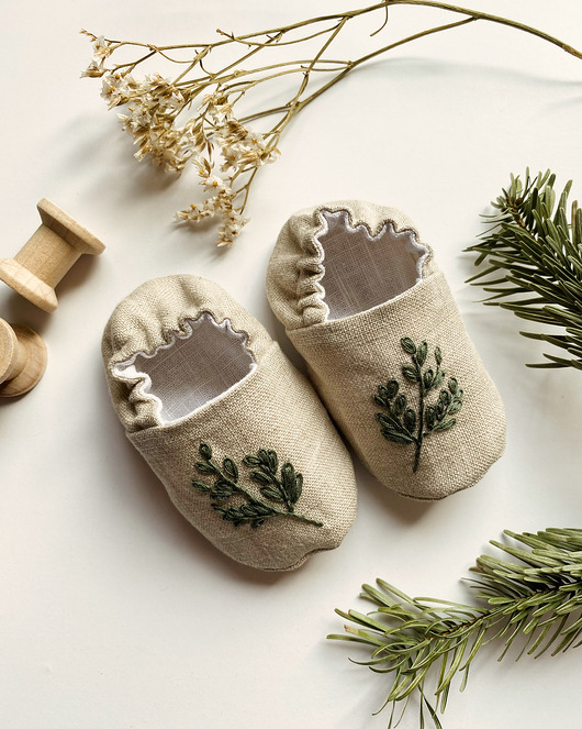 buty dziecięce Niechodki lniane [NA ZAMÓWIENIE]