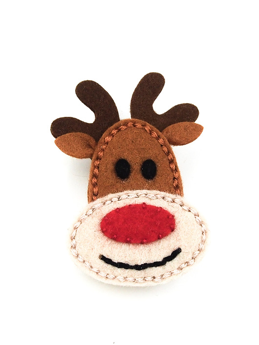 ozdoby do włosów dla dzieci Spinka do włosów renifer Rudolf