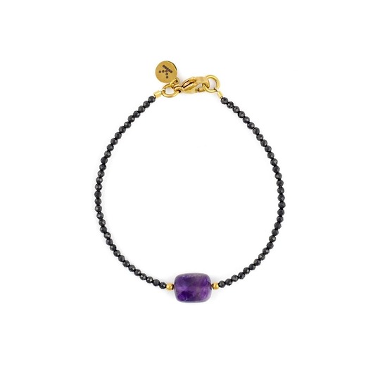 bransoletki z kamieni naturalnych Bransoletka ze Spineli z kamieniem regeneracji - Ametyst