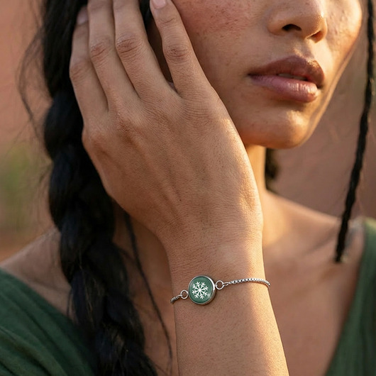 bransoletki ze szkła Love dots red - stal nierdzewna