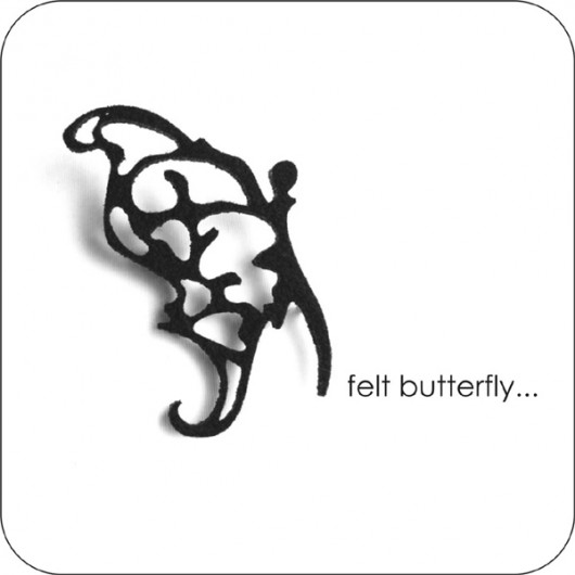 felt butterfly... felt label