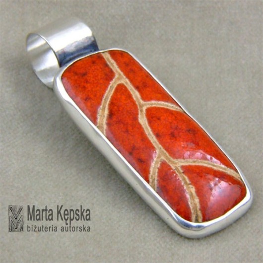 zawieszka - listek czerwony Marta Kepska