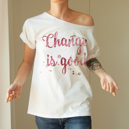 Change is good Oversize Biały ONE MUG A DAY