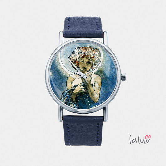 Zegarek z grafiką MOON A.MUCHA laluv