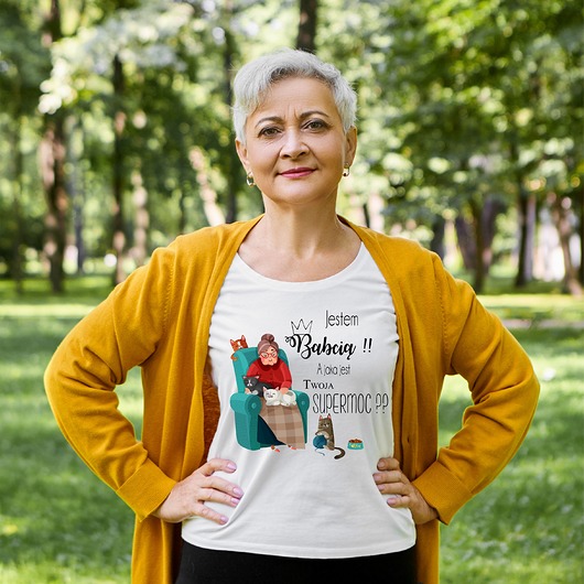 t-shirt damskie Koszulka damska  z nadrukiem Supermoc