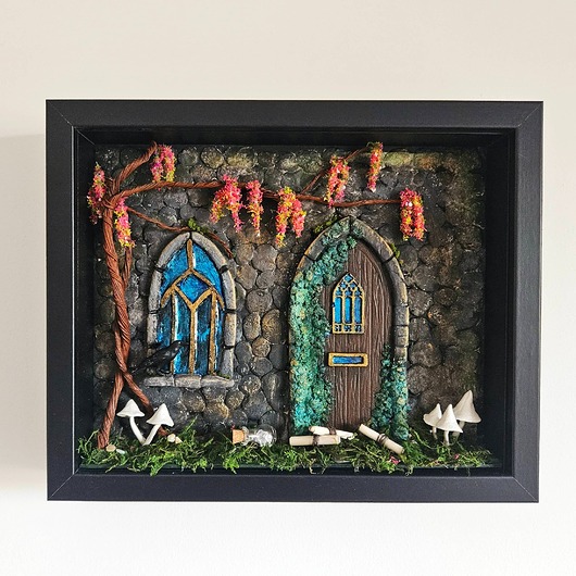 dodatki - różne Diorama w ramce - Dom czarodzieja