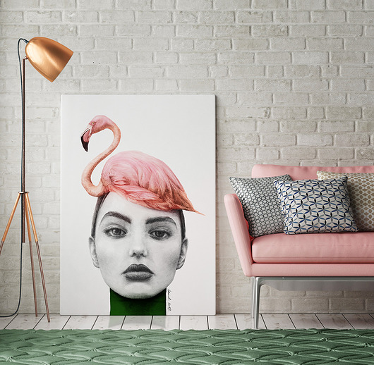 Portret z flamingiem WISIMITU