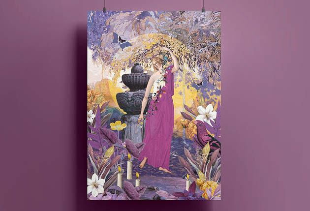 grafiki i ilustracje Plakat - kolaż - The Magic Forest - A4