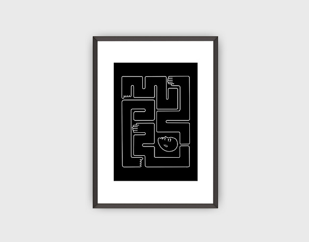 grafiki i ilustracje Plakat Labirynth Black