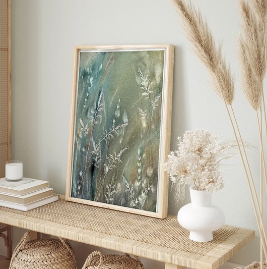 grafiki i ilustracje Trawy. Plakat