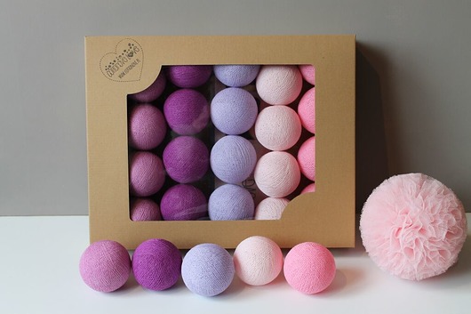 Cotton Balls Light Berry 50 szt. MIA home