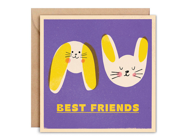 kartki okolicznościowe - wydruki Kartka Best friends  + koperta