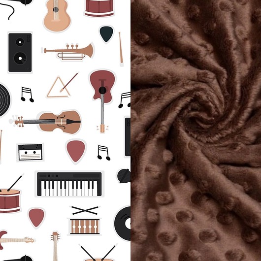 kocyki, kołderki, pościel dla dzieci NARZUTA _ koc _ INSTRUMENTY_ 155x200 cm