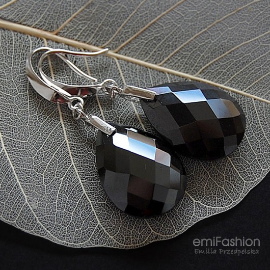 Czarne Cyrkonie w srebrze MAREMI Jewelry