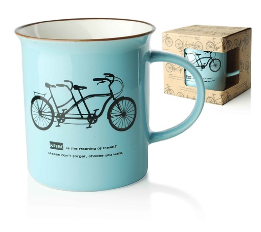 Kubek ceramiczny Bicycle blue MIA home