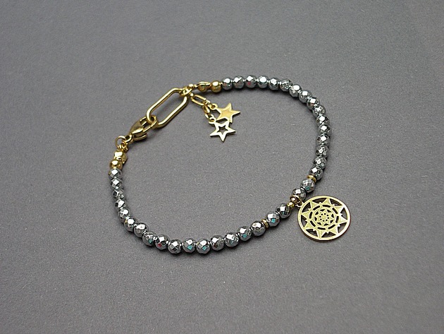 bransoletki z kamieni naturalnych Alloys Collection /hematyt silver/ - bransoletka