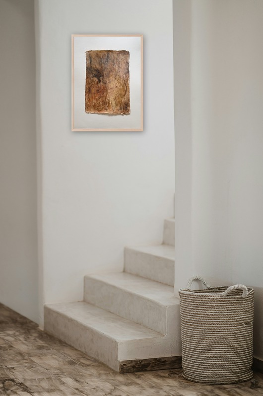 obrazy Abstrakcja wabi sabi nr 02, pigmenty ziemne, akryl