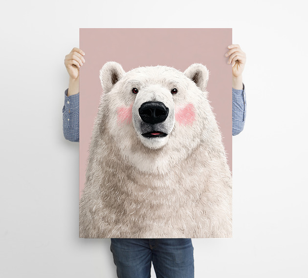 plakaty Miś - grafika na plakacie