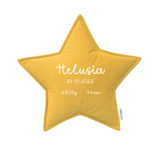poduszki do pokoju dziecka Poduszka gwiazdka personalizowana metryczka imię dziecka HONEY