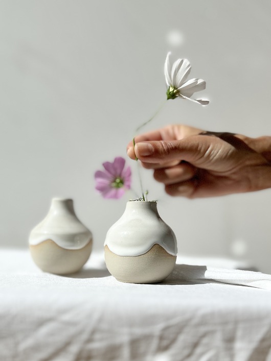 wazony Ceramiczny wazonik III - biel