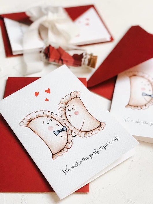 Kartka Walentynkowa "Pierożki" Design Your Wedding