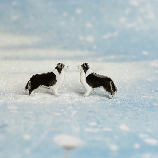 kolczyki ceramiczne Border collie - ceramiczne kolczyki