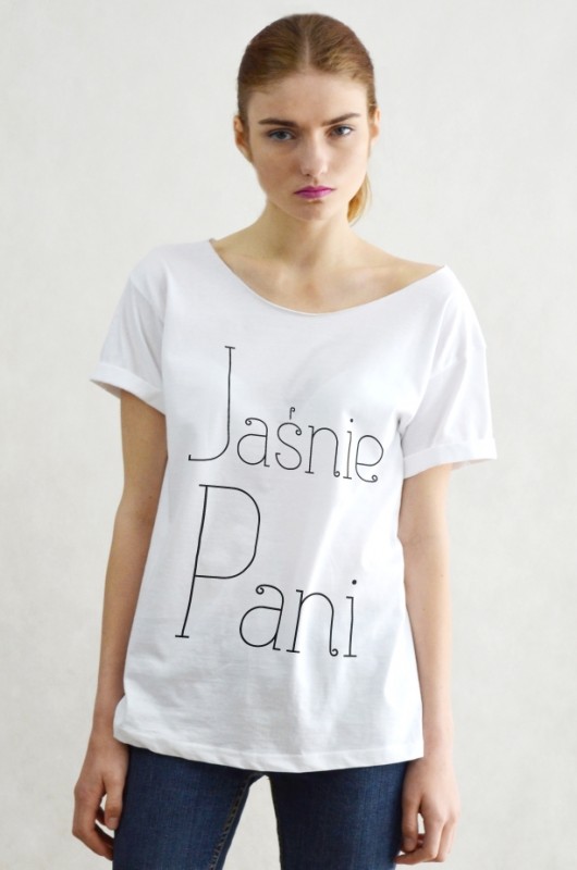 JAŚNIE PANI - Koszulka Oversize szeroki dekolt T GAU great as You