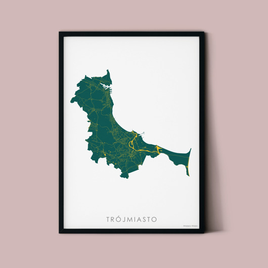 Mapa plakat - Trójmiasto Mappy Maps
