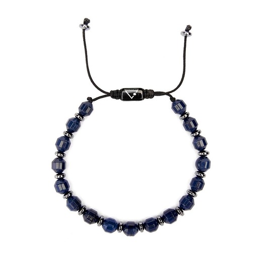 biżuteria męska Jadeit z Hematytem na sznurku