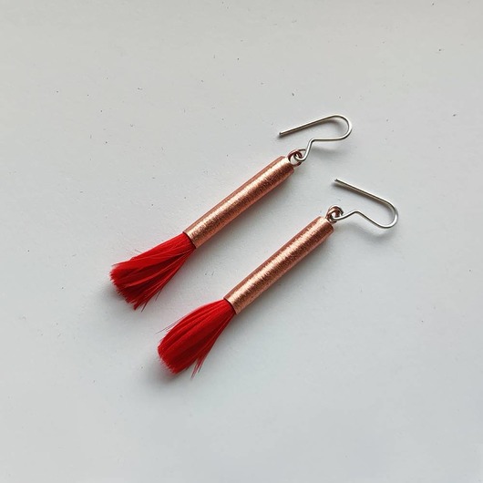 kolczyki z piórami PIÓRKO kolczyki