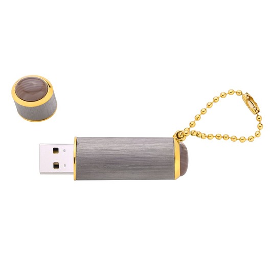 Pendrive pozłacany z krzemieniem pasiastym 16 GB MYNESS