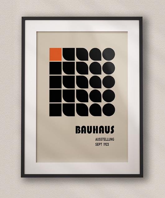plakaty Minimalistyczny plakat - Bauhaus #15 - Do salonu, sypialni, biura