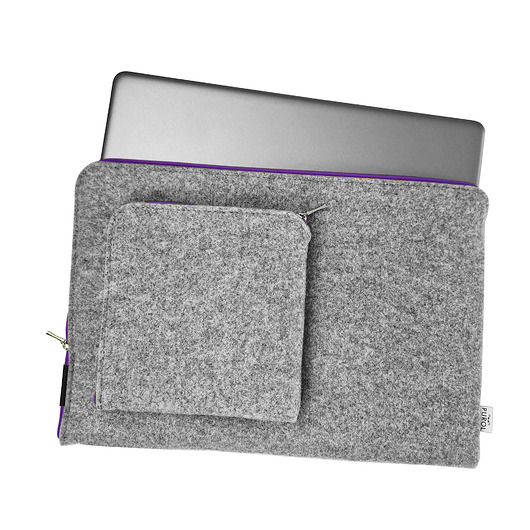 etui na laptopa ETUI NA LAPTOPA I ZASILACZ fioletowy zamek